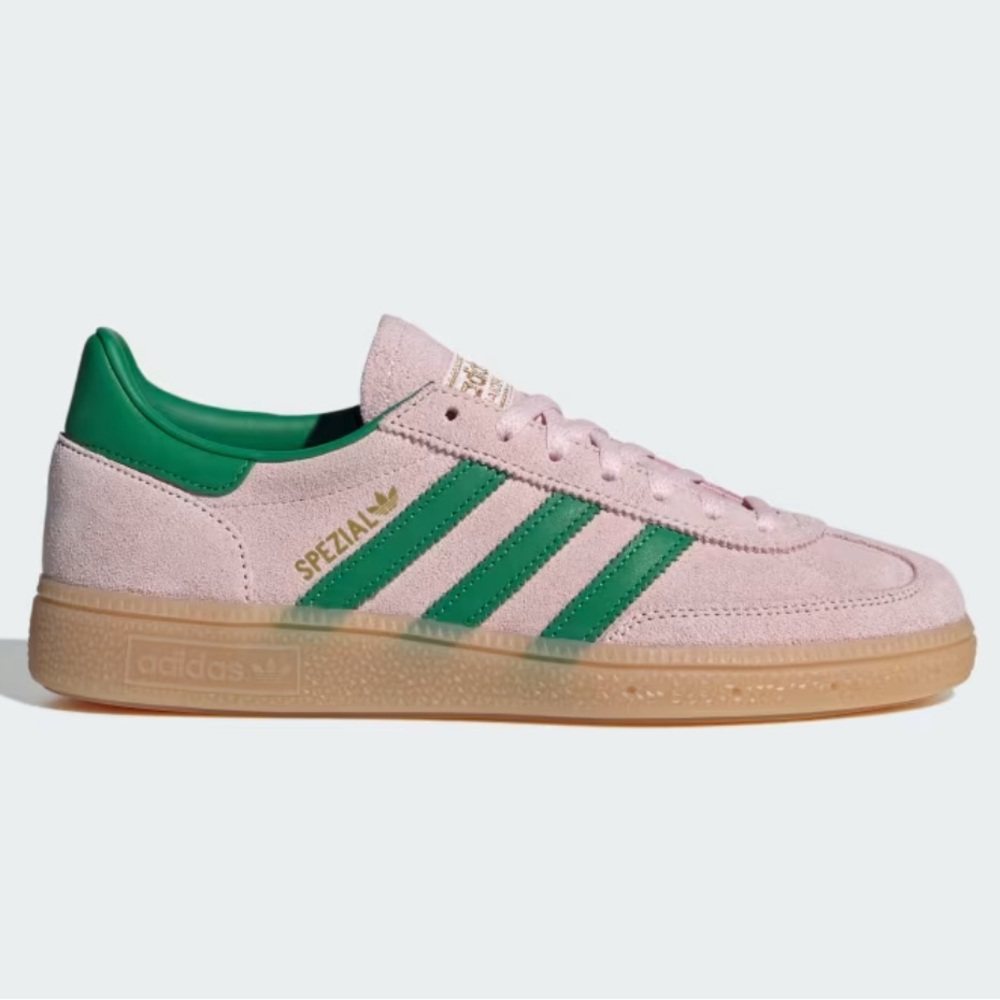 Adidas Handball Spezial Pink and Green Trainers - Picture 4 of 9